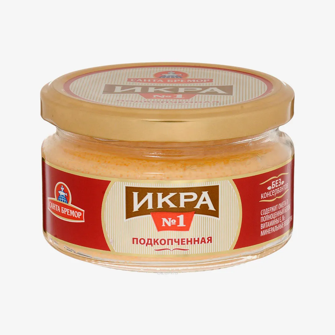 Икра Санта Бремор подкопченная 180 г