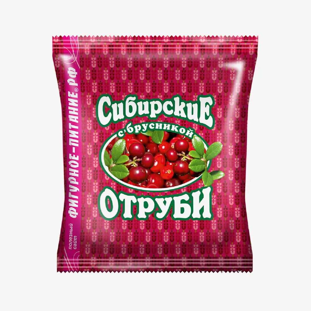 Отруби Сибирские пшеничные с брусникой 200 г