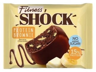 Fitnes Shock пирожное protein  brownie с кусочками банана 1  ШТ