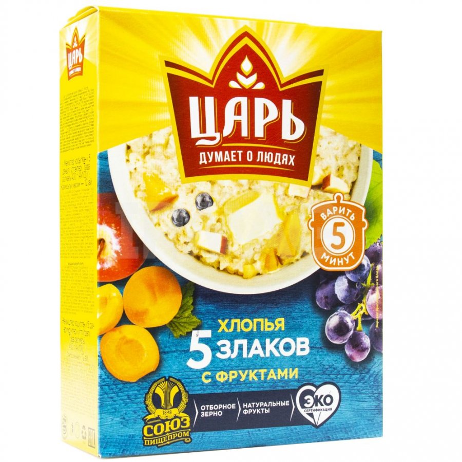 Хлопья Царь 5 злаков, 400 г