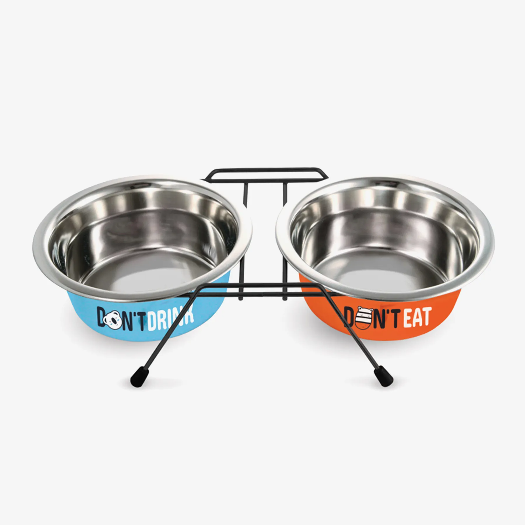 Миска Triol Water&Food металлическая на подставке, 2*0,24 л