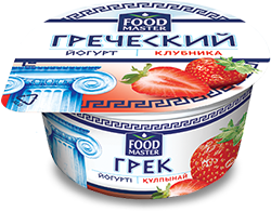 Греческий йогурт Клубника 7,2% FoodMaster 130мл