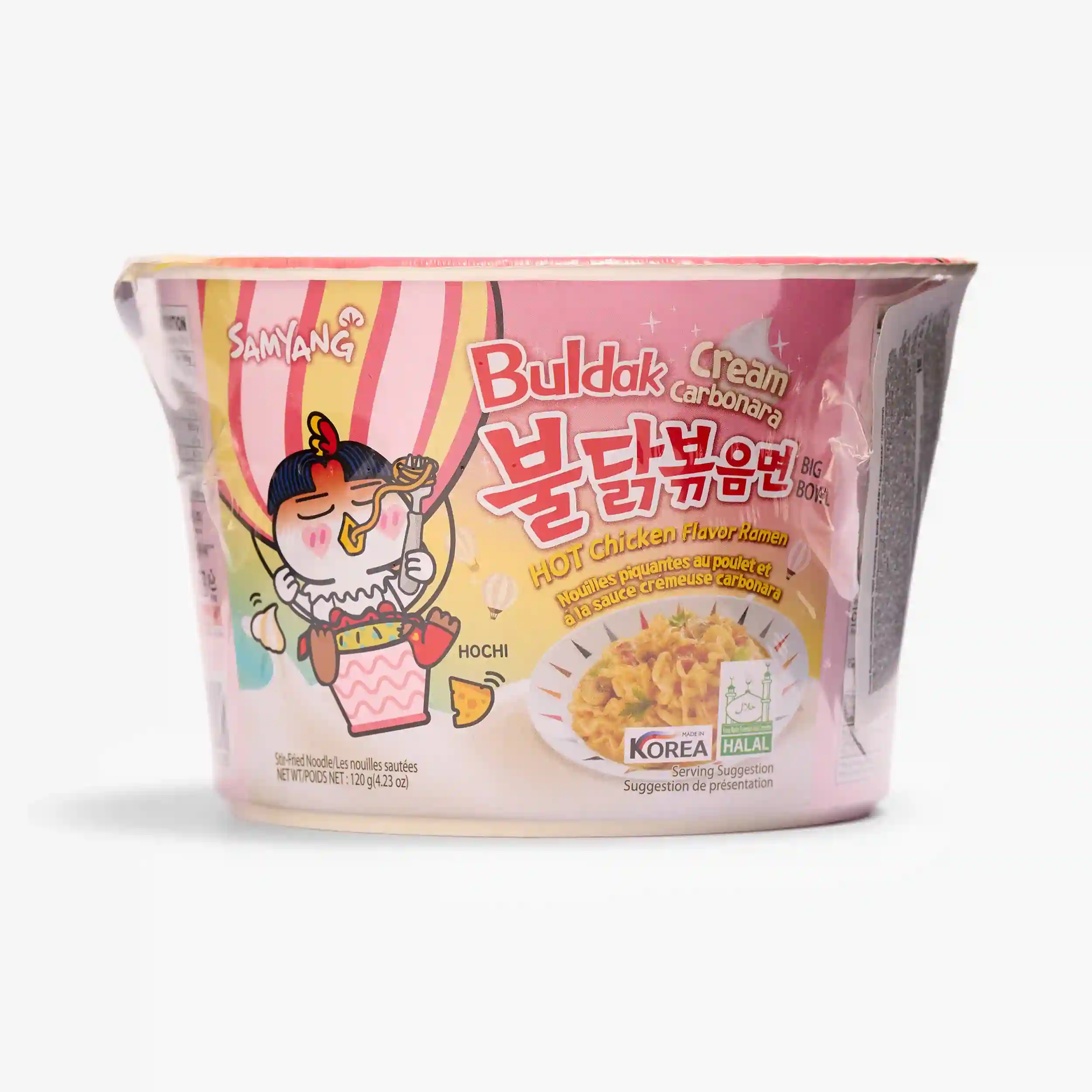 Лапша Samyang hot chicken big bowl-creamy carbonara, 120 г