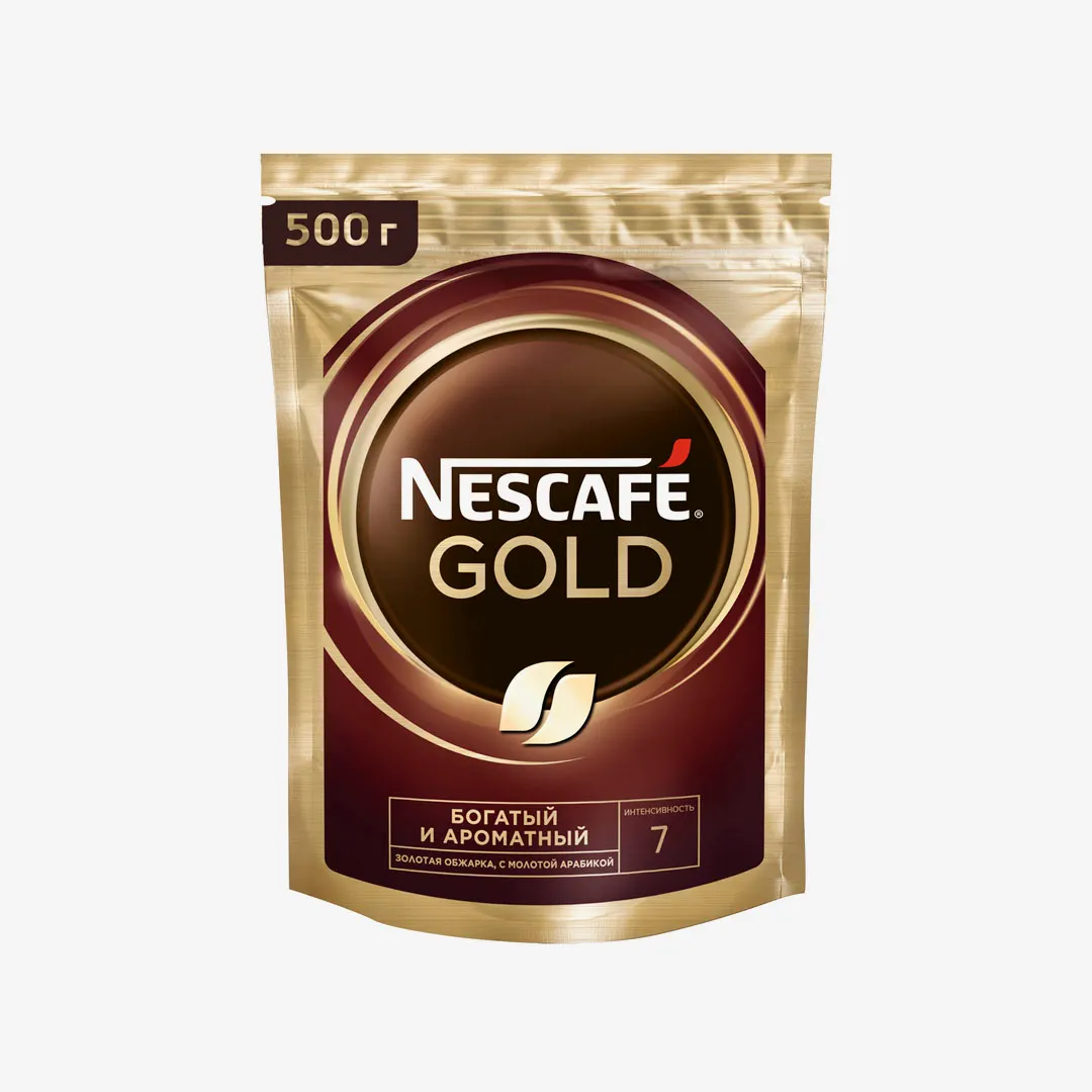 Кофе Nescafe Gold натуральный растворимый сублимированный 500 г