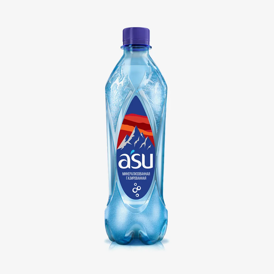 Вода Asu минеральная газированная, 0,5 л