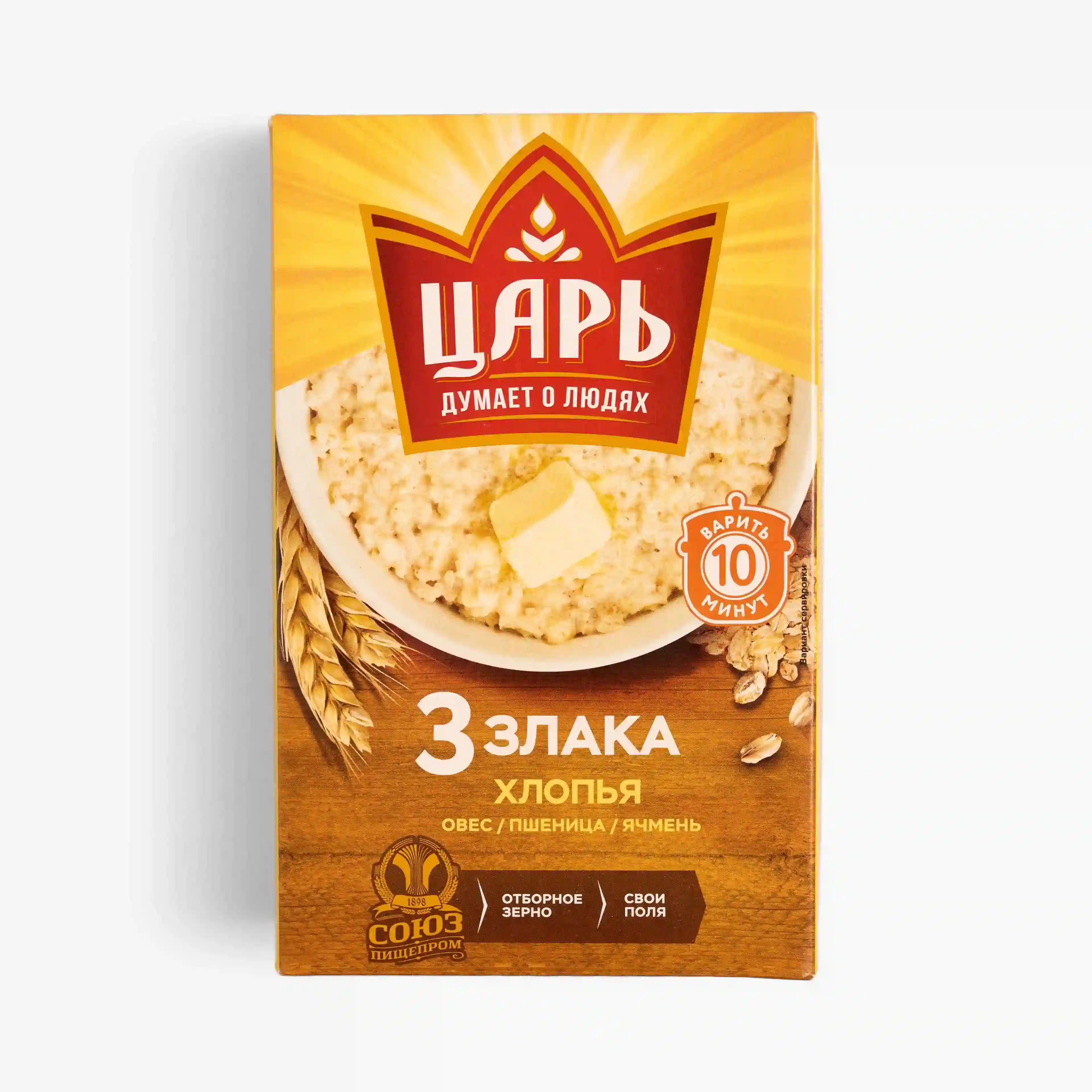 Хлопья Царь 3 злака, 400г