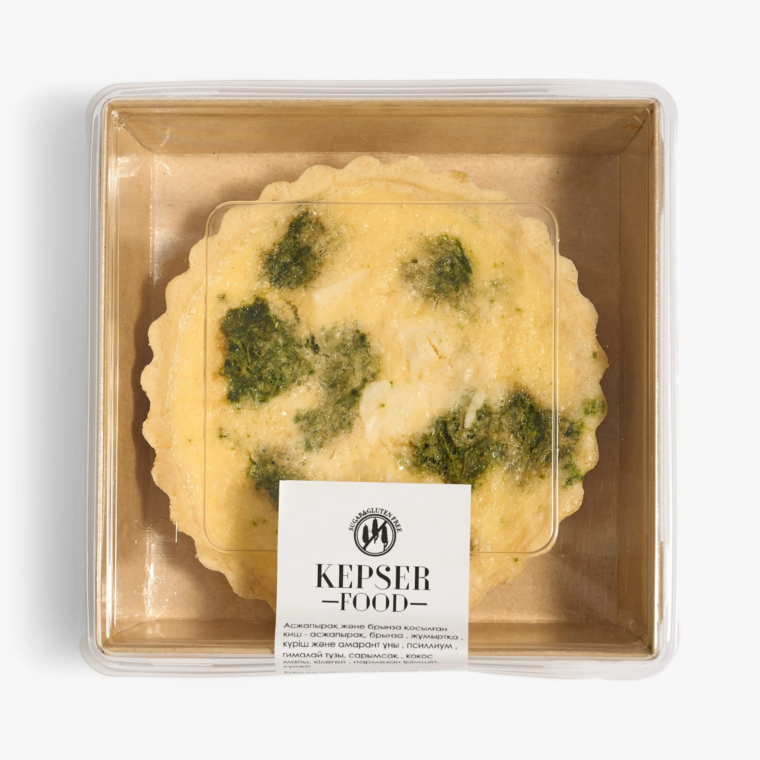 Киш Kepser с брынзой и шпинатом без глютена и сахара, 170 г
