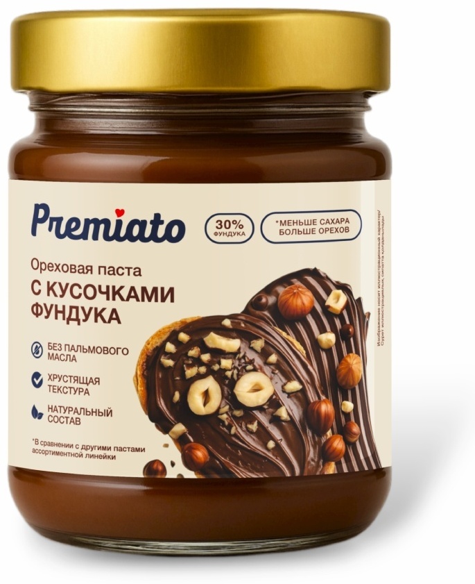 Premiato паста ореховая с кусочками фундука 300 г