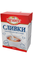 Сливки President 11% 200 мл