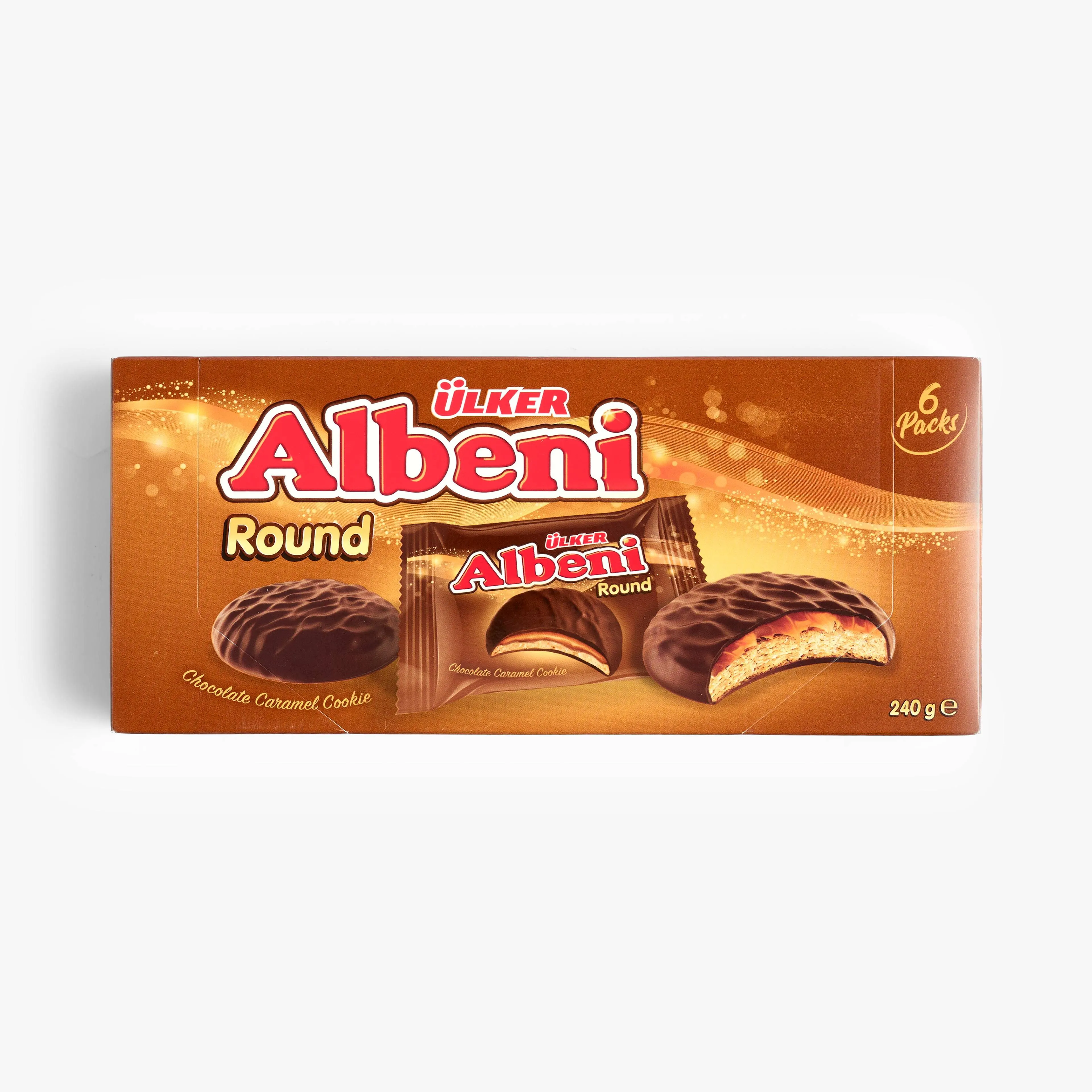 Шоколад Ulker Albeni Round молочный с печеньем и карамелью, 240 г
