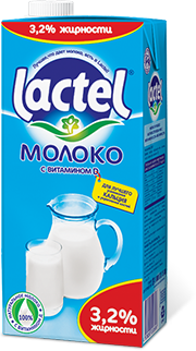 Lactel ФМ Молоко с витамином D 3,2%  