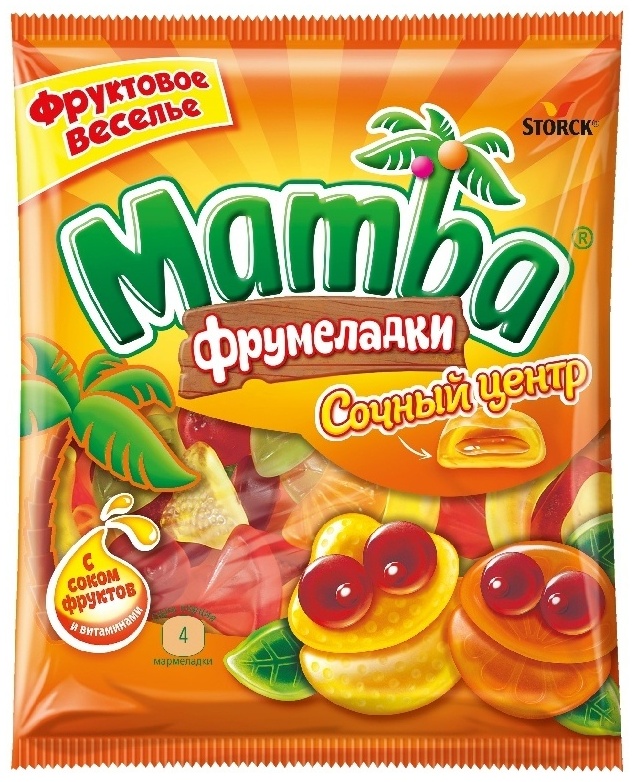 Мармелад Mamba Фрумеладки сочный центр жевательный 70 г