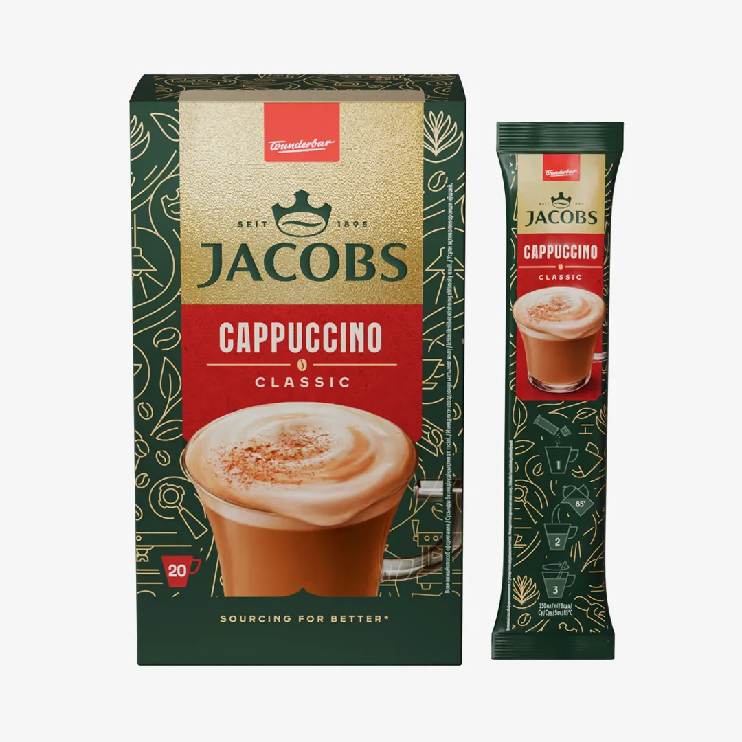 Кофе Jacobs растворимый капучино 20 шт х 17,5 г