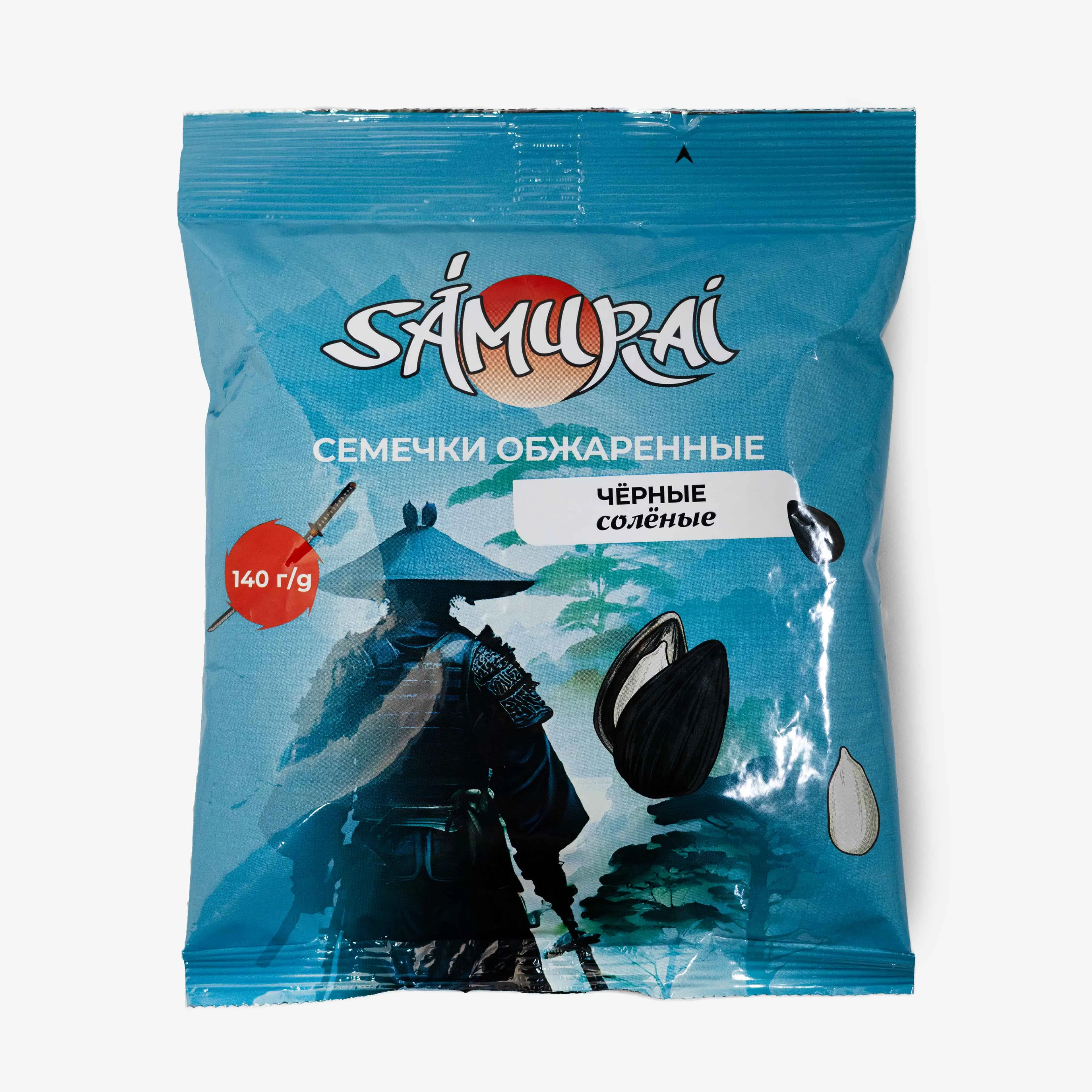 Семечки Samurai черные обжаренные соленые, 140 г