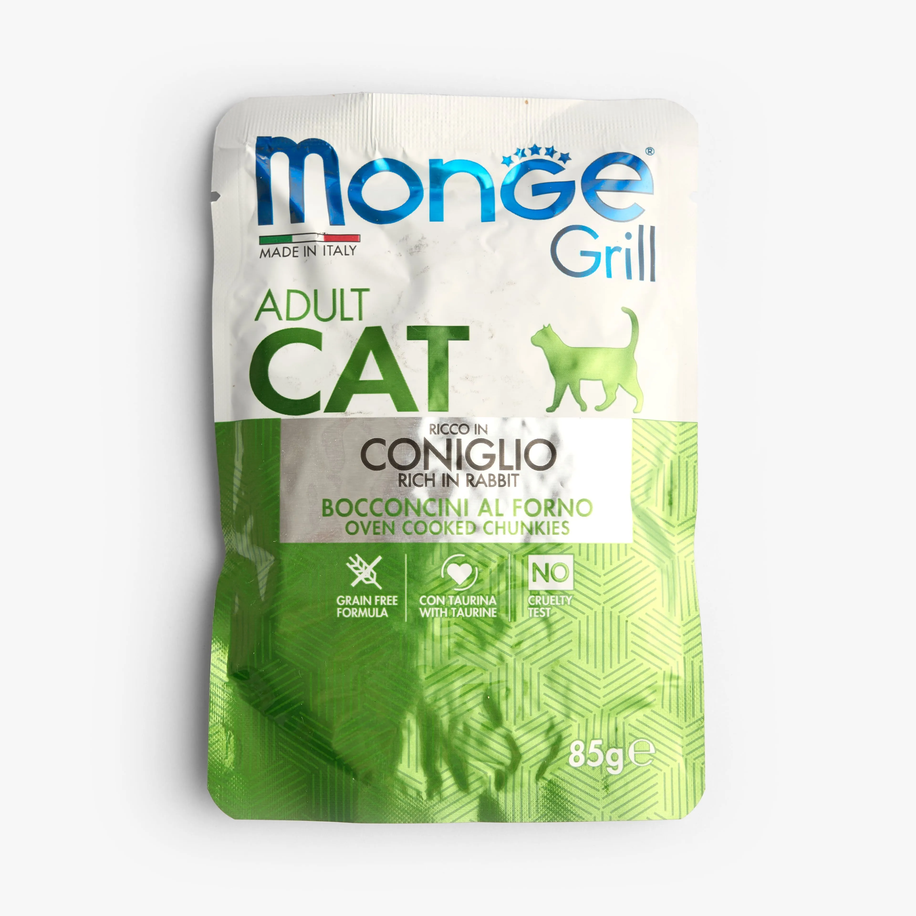 Корм Monge cat grill влажный с кроликом для взрослых кошек, 85 г