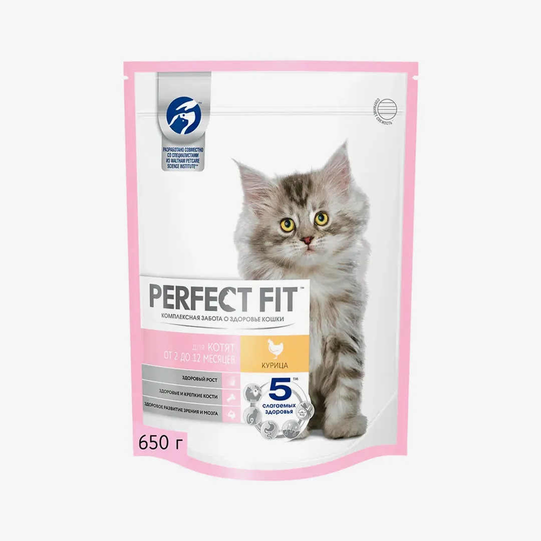 Корм Perfect Fit Курица для котят сухой 650 г