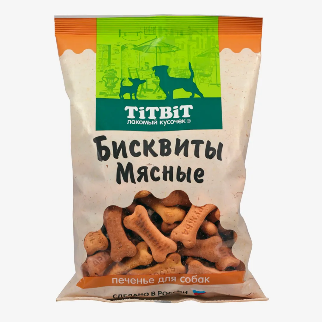 Лакомство Titbit Бисквиты мясные печенье для собак 500 г