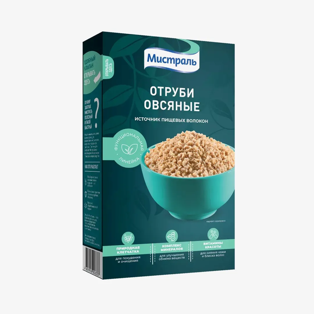Отруби Мистраль овсяные, 400 г