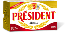 Масло President Сливочное 82% 180 г