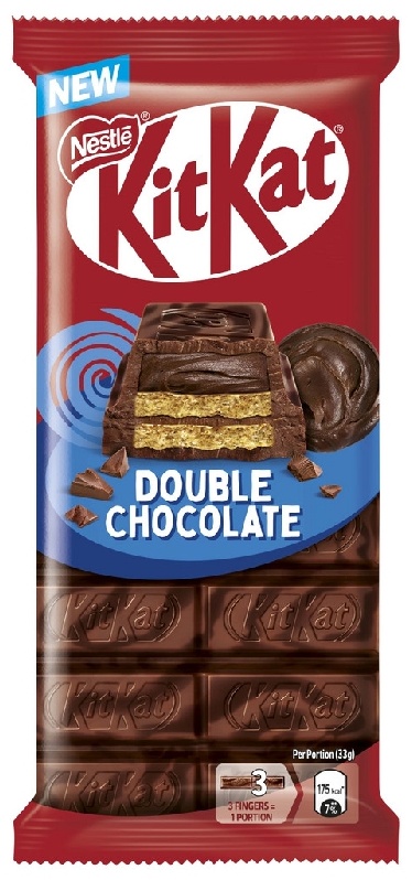 Kit Kat двойной шоколад с хрустящей вафлей шоколадная плитка темный 99 г