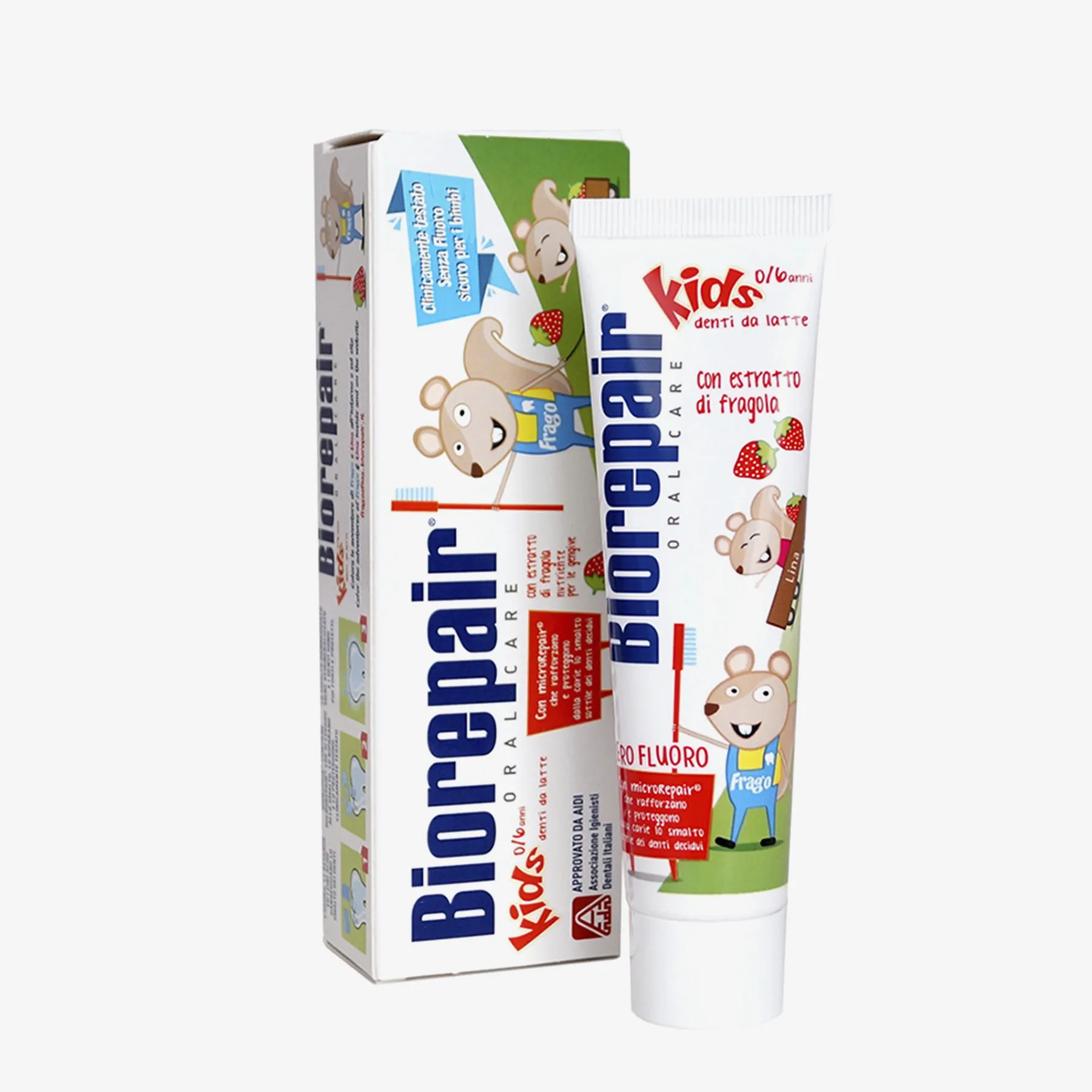 Паста зубная Biorepair kids детская с экстрактом земляники, 50 мл