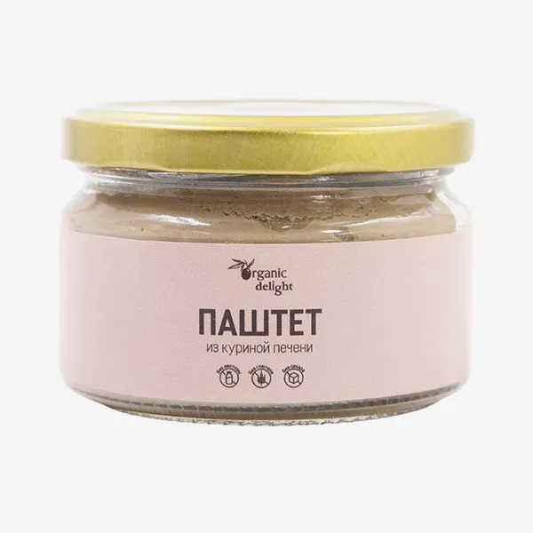 Паштет Organic delight из куриной печени, 200 г