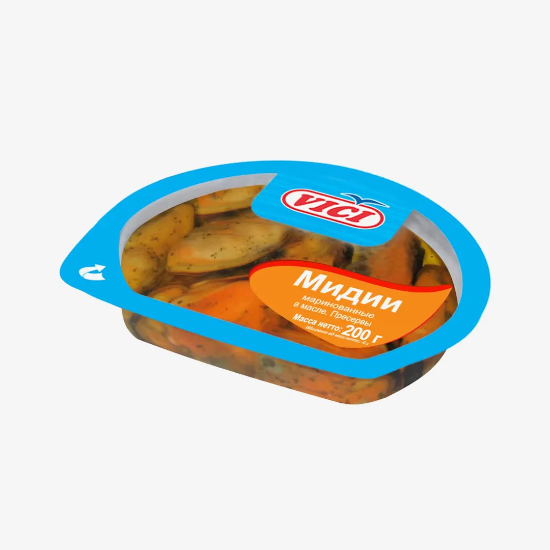 Мидии маринованные VICI в масле Любо есть, 200 г
