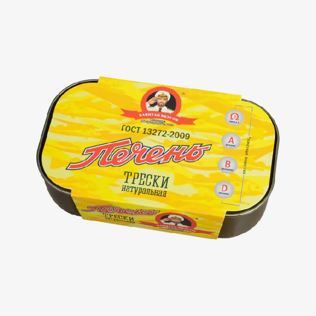 Печень трески Капитан Вкусов натуральная 115 г