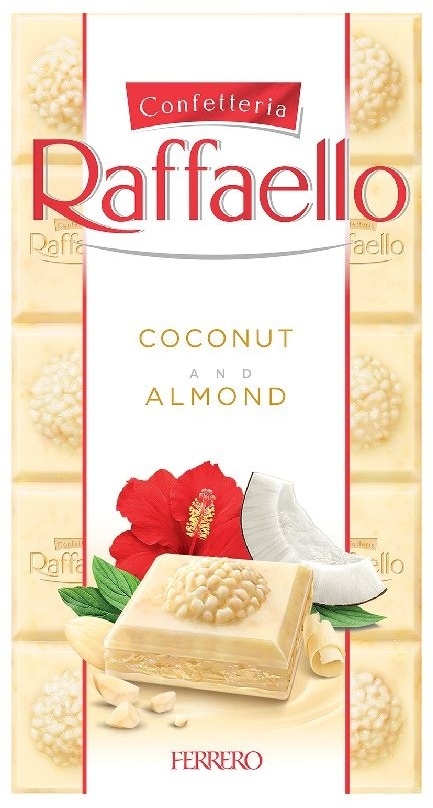Ferrero Raffaello Coconut Almond Cream шоколадная плитка белый 90 г