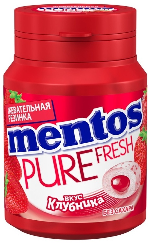 Жевательная резинка Mentos Pure White клубника 36 шт