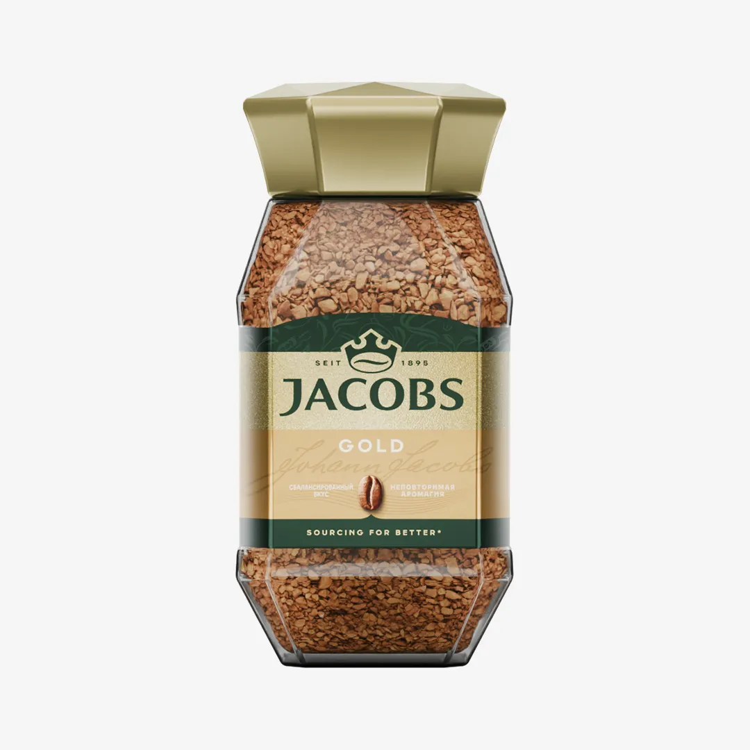 Кофе Jacobs gold растворимый сублимированный с/б, 95 г