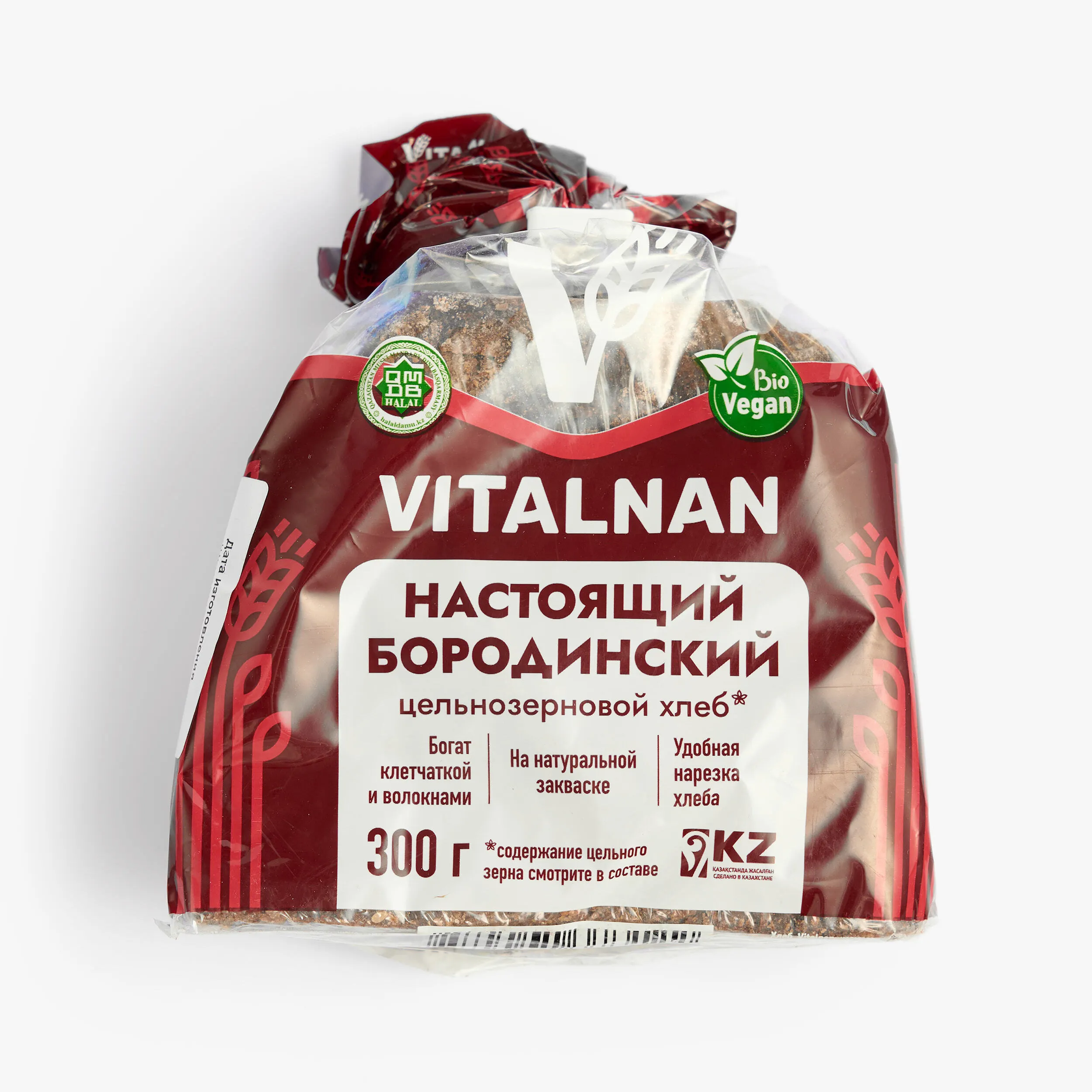Хлеб Vitalnan настоящий бородинский цельнозерновой, 300 г