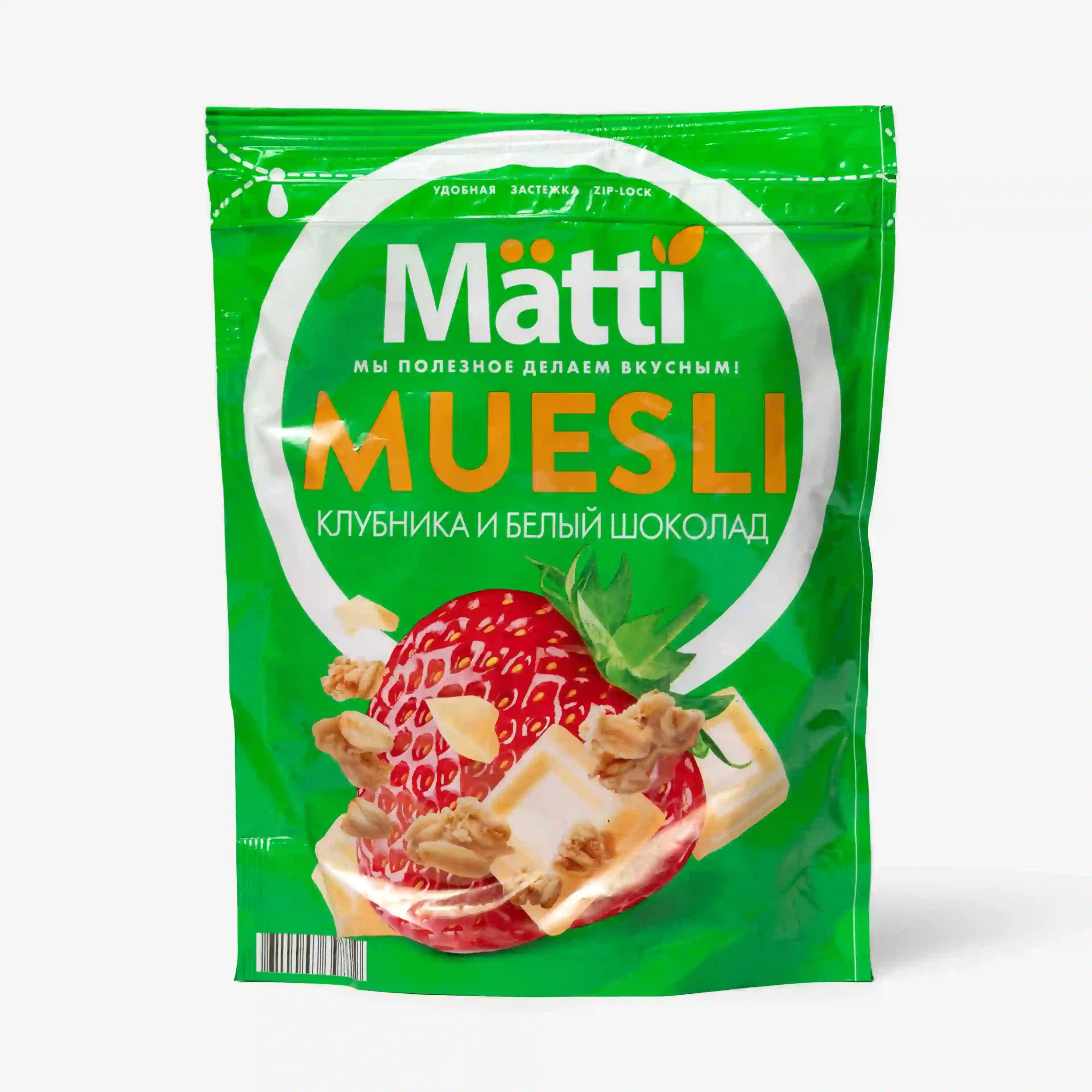 Мюсли Matti клубника и белый шоколад, 250 г