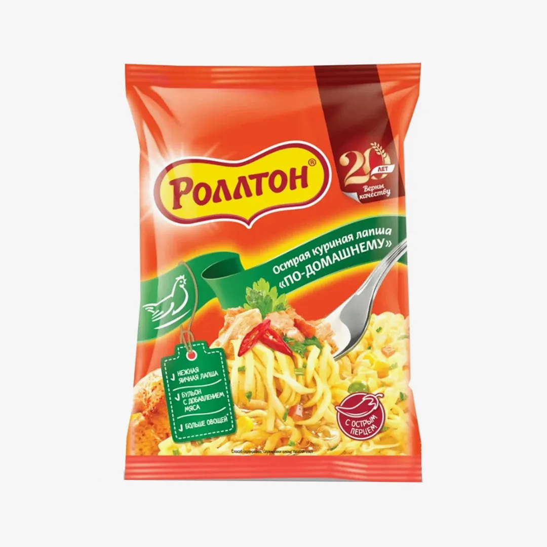 Лапша Rollton куриная острая по-домашнему 85 г