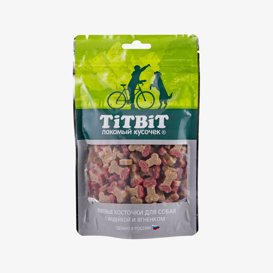 Косточки TiTBiT мясные для собак с индейкой и ягненком 145 г