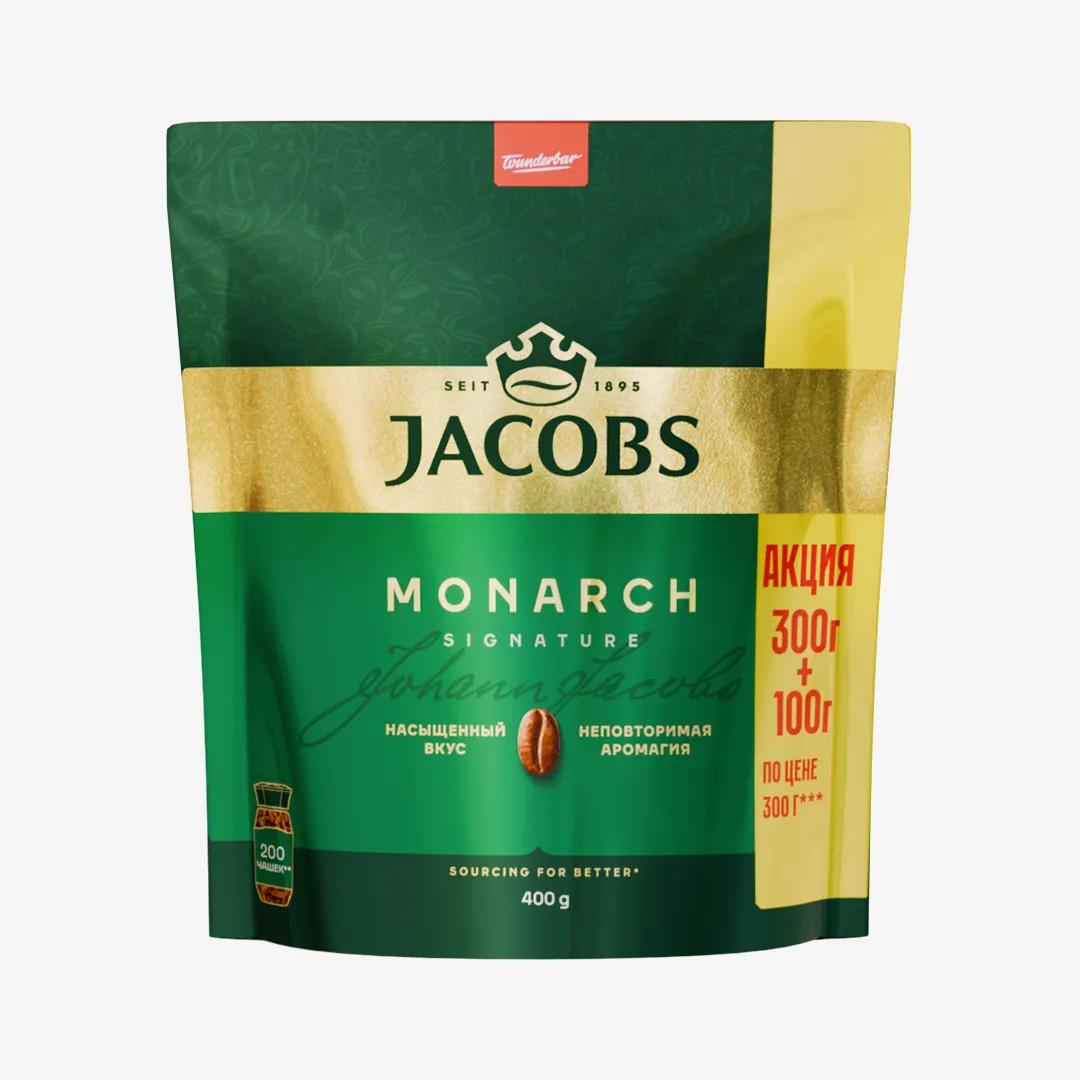 Кофе Jacobs Monarch растворимый 400 г