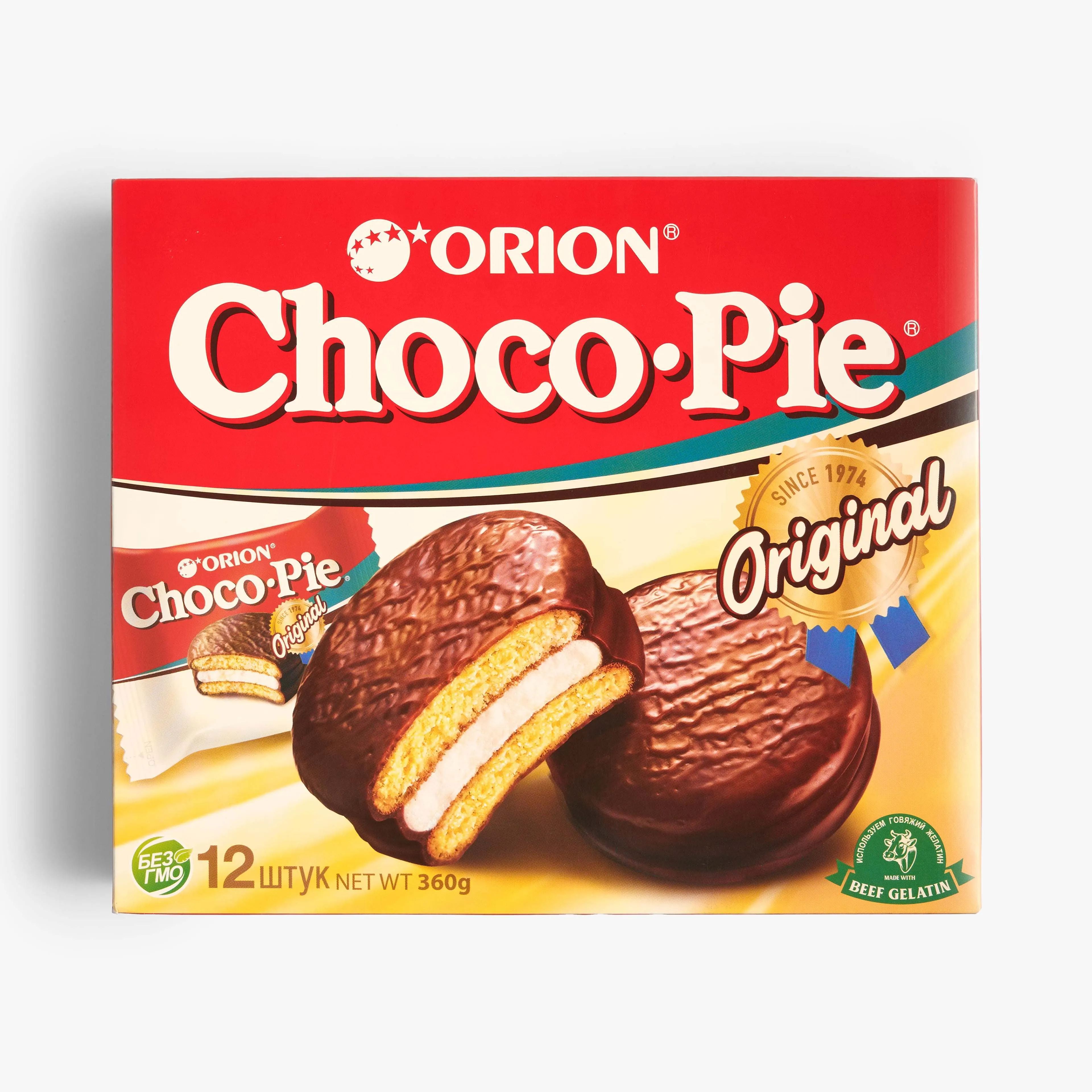 Печенье Orion Choco Pie 12 шт, 360 г