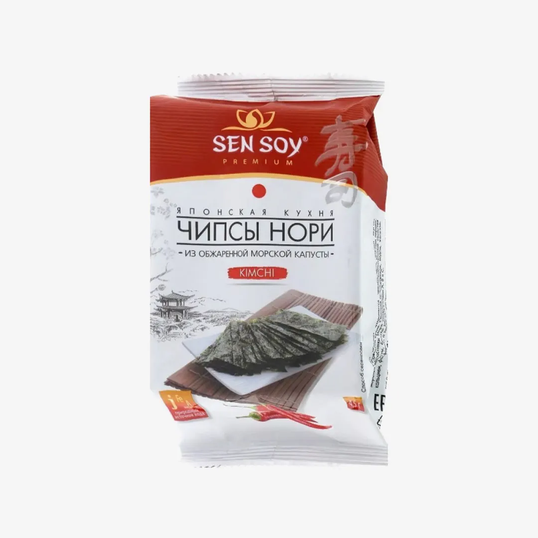 Чипсы Нори Kimchi Sen Soy из морской капусты Premium 4,5 г