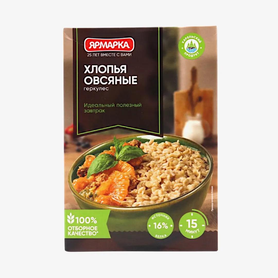 Хлопья Ярмарка овсяные геркулес, 350 г