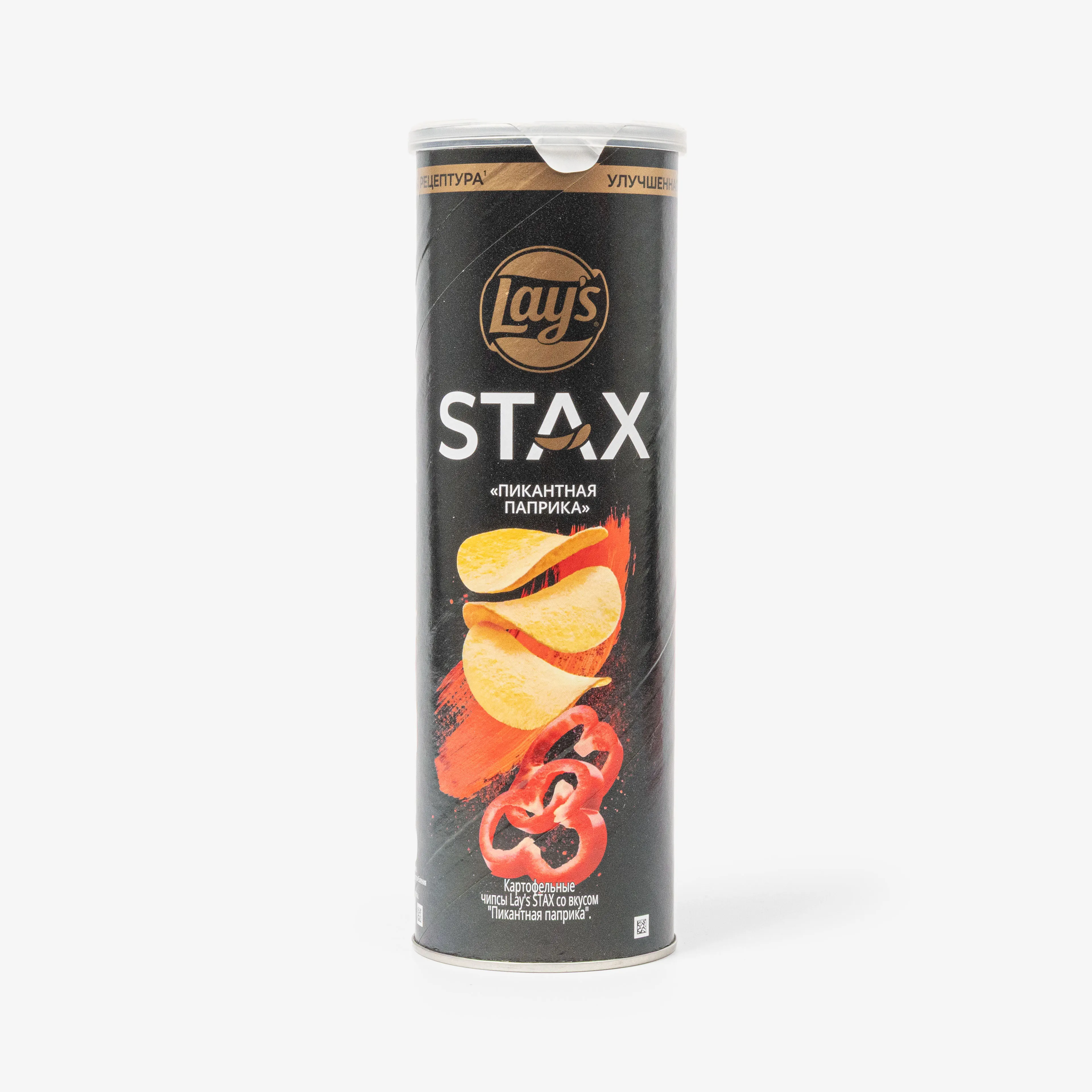 Чипсы Lays Stax со вкусом пикантной паприки, 140 г