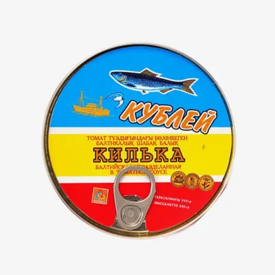 Килька Кублей балтийская неразделанная в томатном соусе 240 г