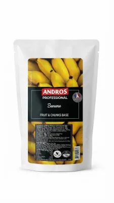 Банановая фруктовая основа «Andros Professional Banana Fruit & Chunks Base» (масса нетто: 1 кг)