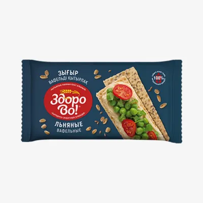 Хлебцы Здорово вафельные льняные 70 г