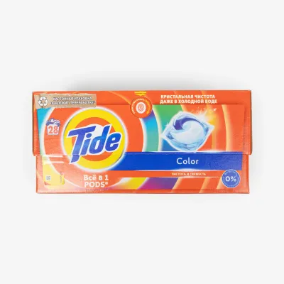 Капсулы Tide для стирки Pods Всё в 1 Color, 28 шт