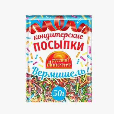 Кондитерские посыпки Русский аппетит вермишель, 50г