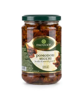 Томаты сушеные (вяленые) в подсолнечном масле Italcarciofi «Pomodori Secchi in olio di semi di girasole», 314 мл