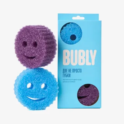 Губка Bubly для посуды 2 шт