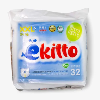 Подгузник-трусики Ekitto Ultra Light для детей XXL (15+ кг) 32 шт
