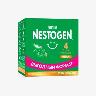 Cмесь Nestogen 4 детское молочко с пребиотиками и лактобактериями (18+ мес) 900 г