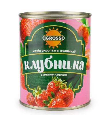 Клубника консервированная в легком сиропе Agrosso 320 г 